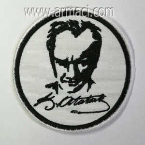 Atatürk Arması imzalı Logo Arma Yama Patch Etiket