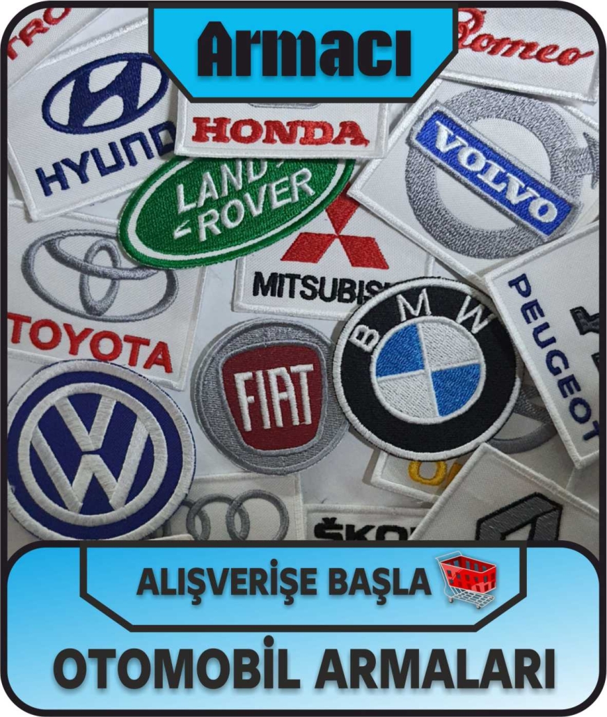 Oto logo amblem nakış işleme nakis brove